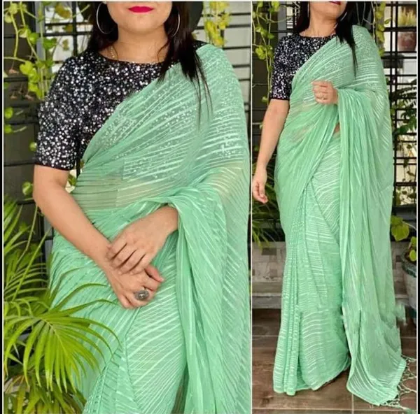Fashionday_Fashion_Georgette_Saree_With_Unstitched_Blouse_(Light_Green)