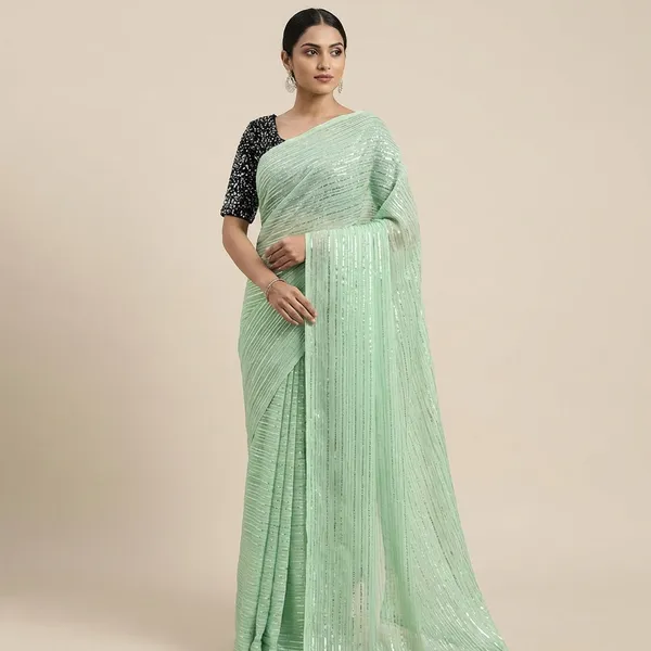 Fashionday_Fashion_Georgette_Saree_With_Unstitched_Blouse_(Light_Green)