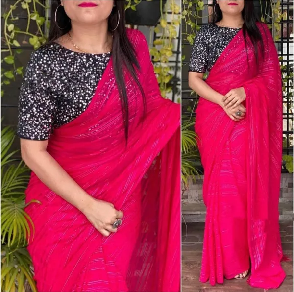 Fashionday_Woven_Fashion_Georgette_Saree_With_Unstitched_Blouse_(Pink)