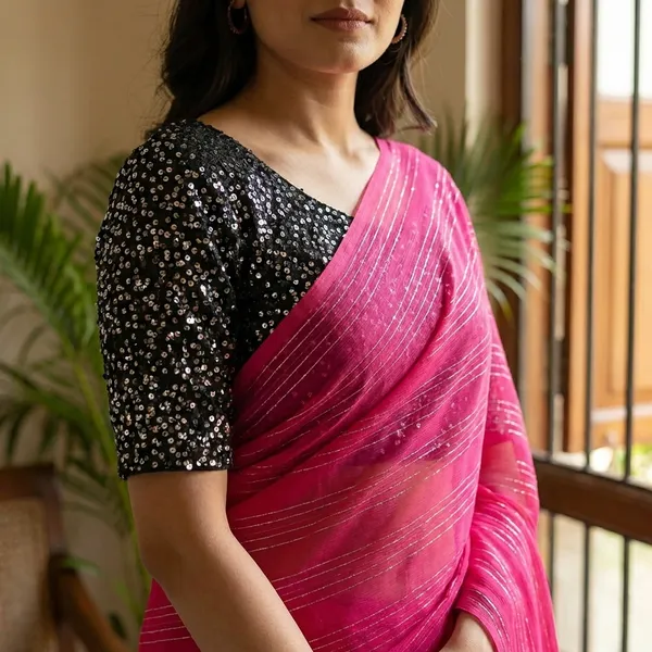 Fashionday_Woven_Fashion_Georgette_Saree_With_Unstitched_Blouse_(Pink)