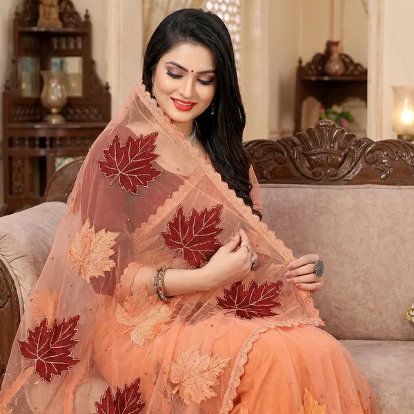 Fashion_Day_Embroidered_Bollywood_Net_Saree_(Orange)