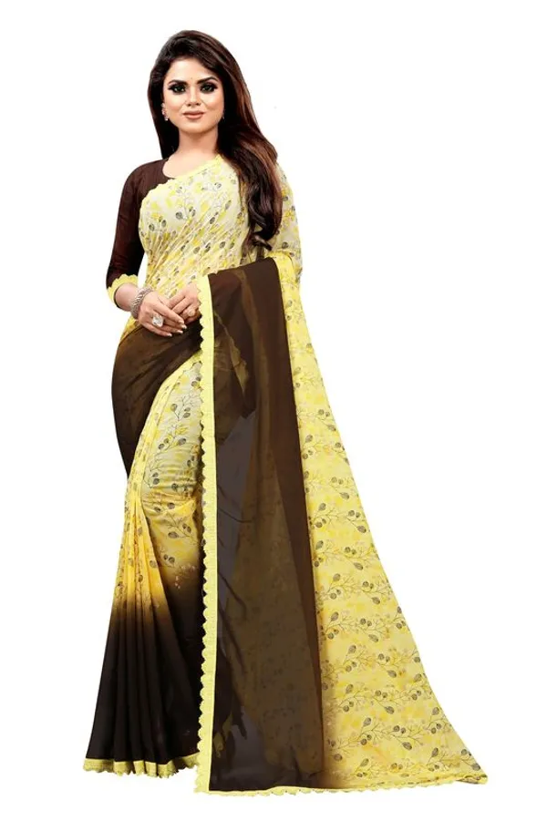 Fashion_Day_Floral_Print_Bollywood_Georgette_Saree_(Brown_And_Yellow)