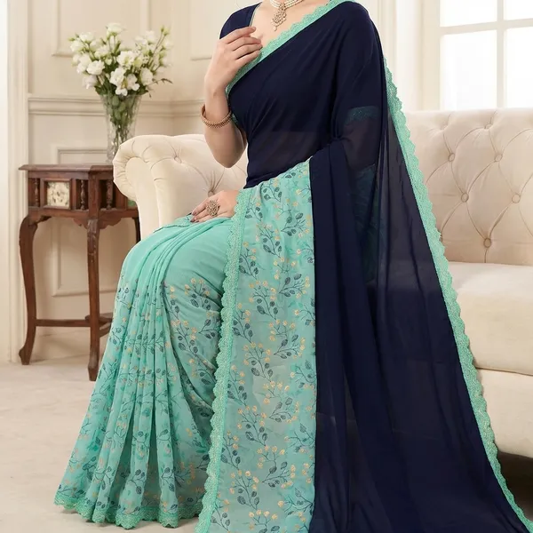 Fashionday_Fashion_Georgette_Saree_With_Unstitched_Blouse_(Light_Blue_And_Black)