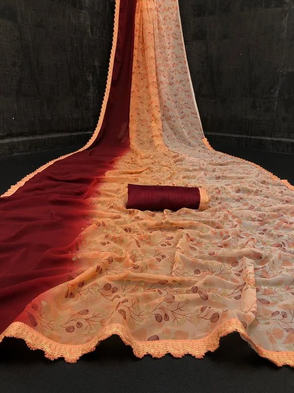 Fashionday_Fashion_Georgette_Saree_With_Unstitched_Blouse_(Orange_And_Brown)