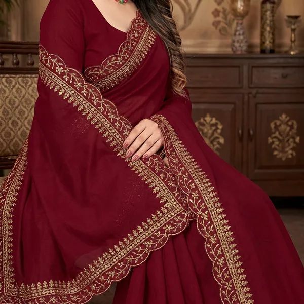 Fashion_Day_Embroidered_Bollywood_Georgette_Saree_(Maroon)
