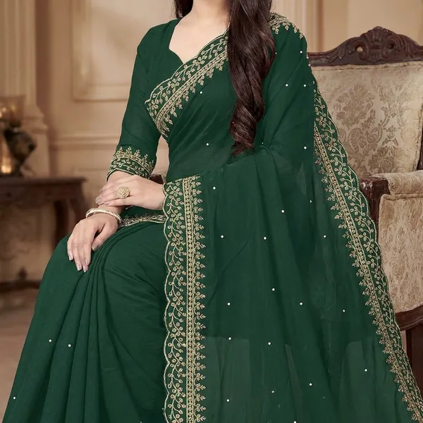 Fashion_Day_Embroidered_Bollywood_Georgette_Saree_(Dark_Green)