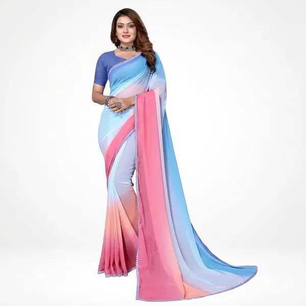 Fashion_Day_Color_Block_Bollywood_Georgette_Saree_With_Unstitched_Blouse_(Multicolor)