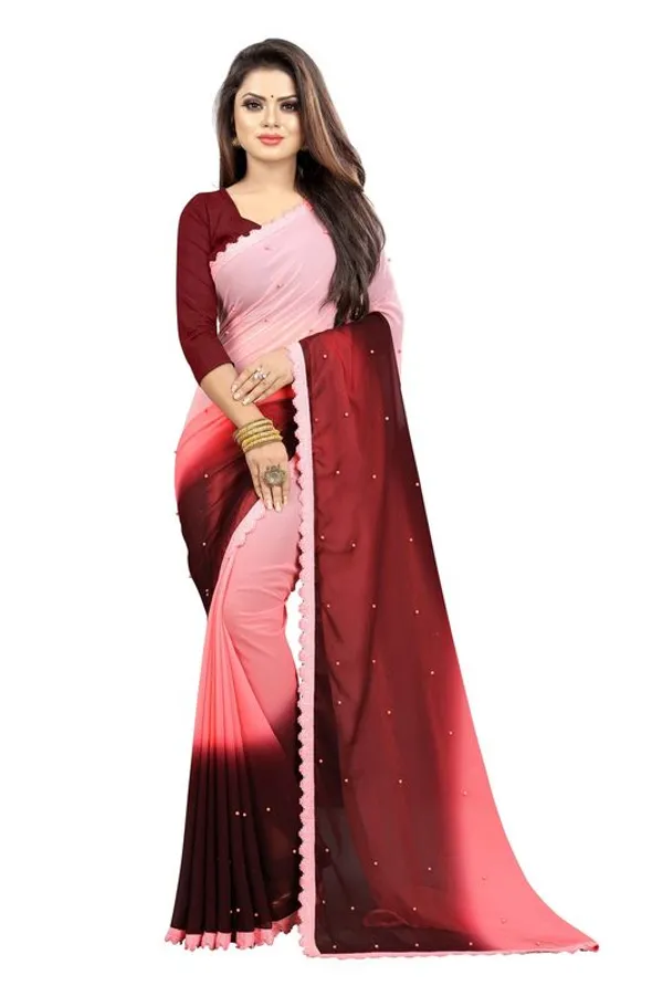 Fashion_Day_Self_Design_Fashion_Georgette_Saree_With_Unstitched_Blouse_(Pink_And_Purple)