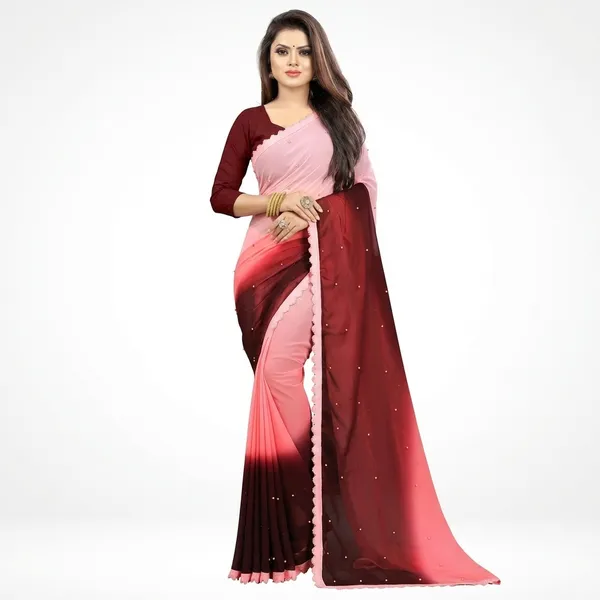Fashion_Day_Self_Design_Fashion_Georgette_Saree_With_Unstitched_Blouse_(Pink_And_Purple)
