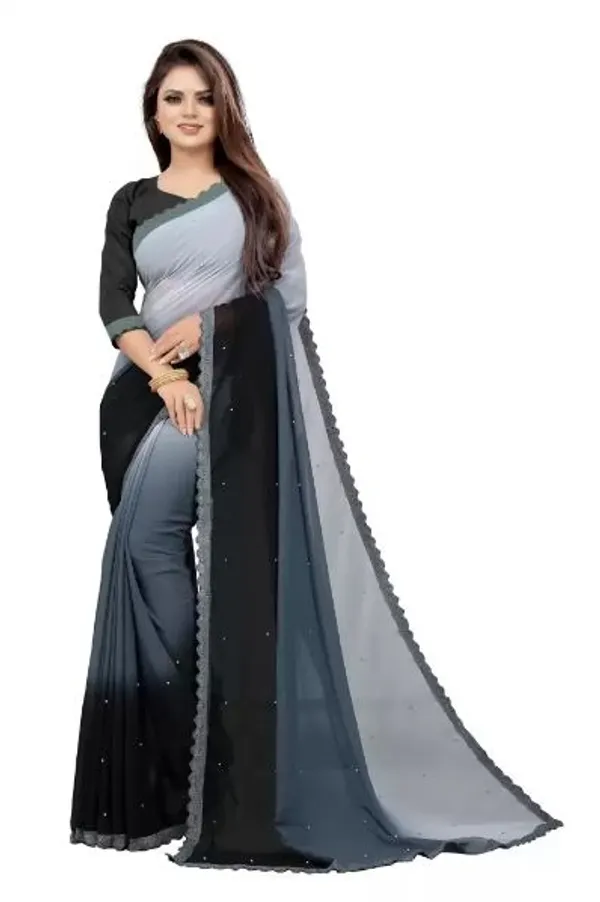 Fashion_Day_Self_Design_Fashion_Georgette_Saree_With_Unstitched_Blouse_(Grey_And_Black)
