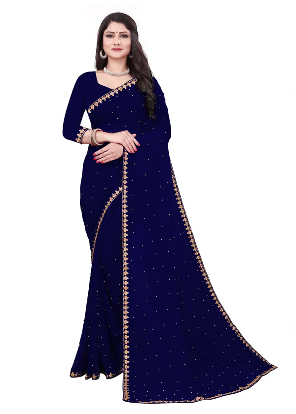 Fashion_Day_Self_Design_Fashion_Georgette_Saree_With_Unstitched_Blouse_(Dark_Blue)