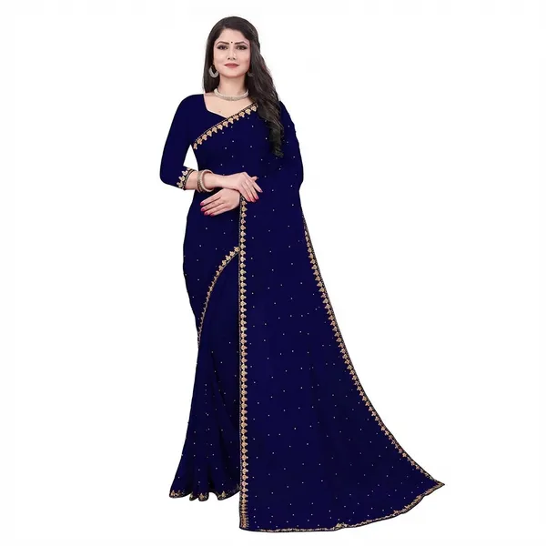 Fashion_Day_Self_Design_Fashion_Georgette_Saree_With_Unstitched_Blouse_(Dark_Blue)