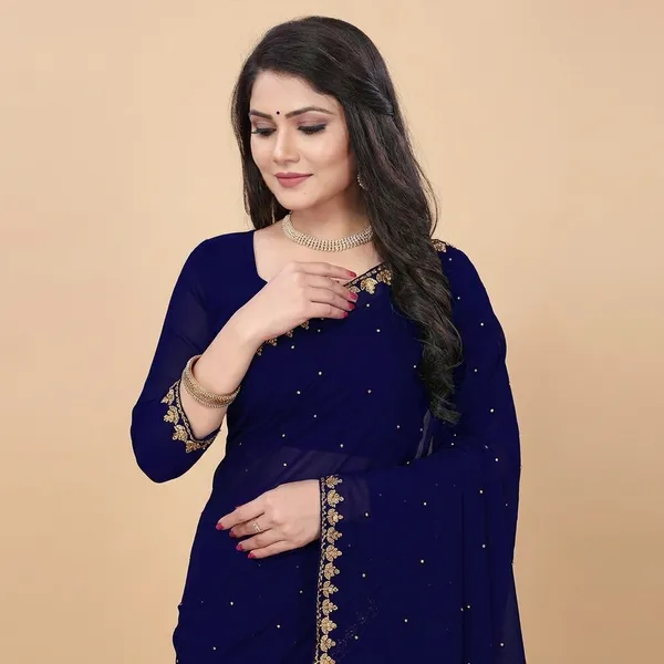Fashion_Day_Self_Design_Fashion_Georgette_Saree_With_Unstitched_Blouse_(Dark_Blue)