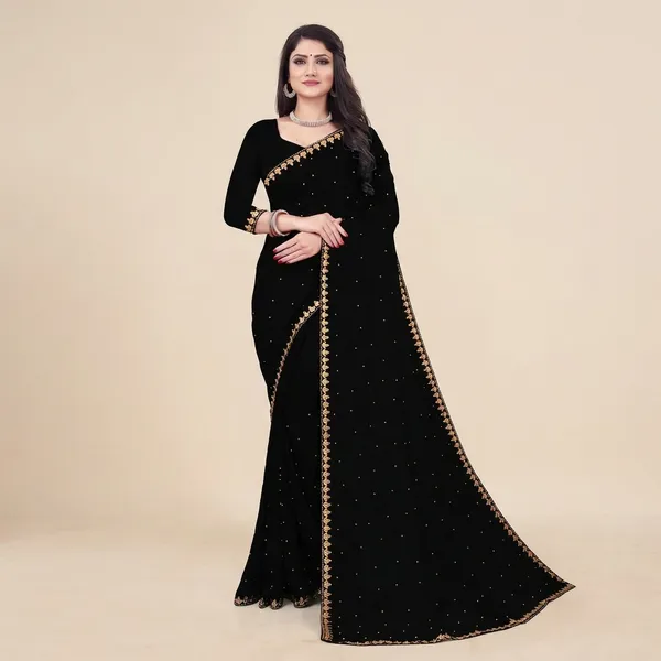 Fashion_Day_Self_Design_Fashion_Georgette_Saree_With_Unstitched_Blouse_(Black)