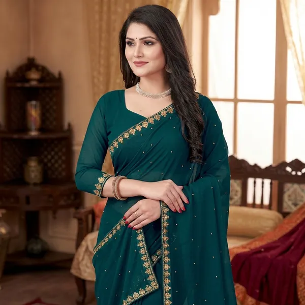 Fashion_Day_Self_Design_Fashion_Georgette_Saree_With_Unstitched_Blouse_(Light_Blue)