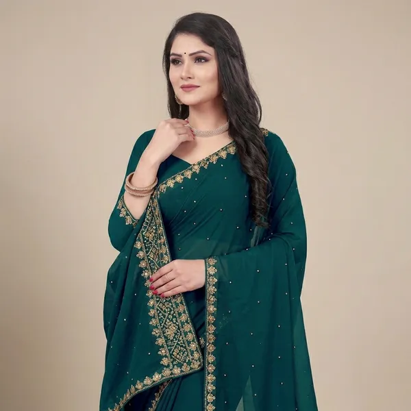 Fashion_Day_Self_Design_Fashion_Georgette_Saree_With_Unstitched_Blouse_(Light_Blue)