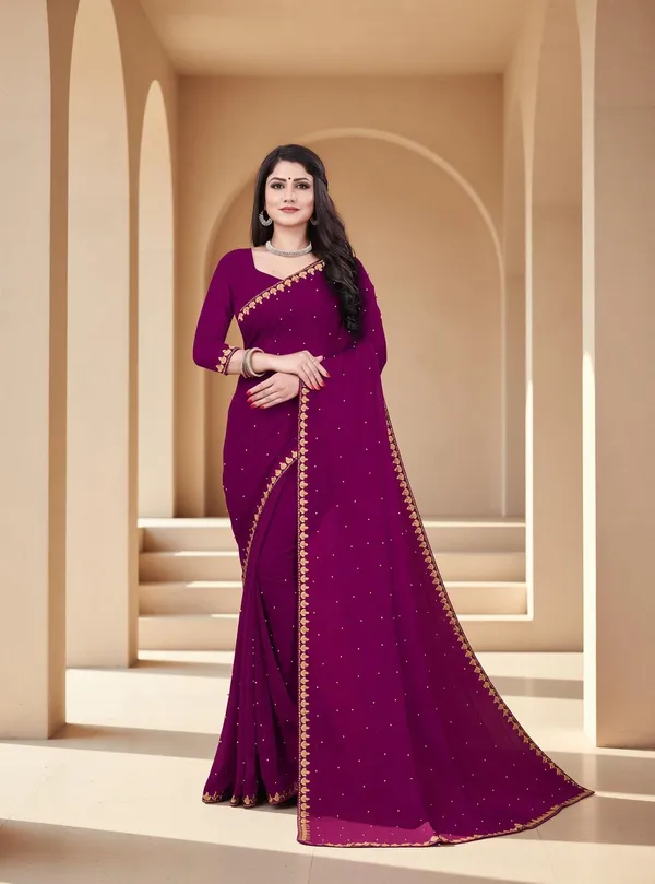Fashion_Day_Self_Design_Fashion_Georgette_Saree_With_Unstitched_Blouse_(Pink)