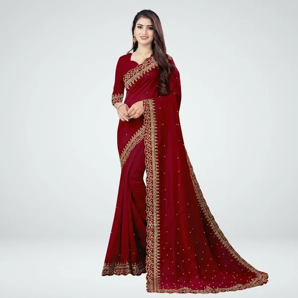 Fashion_Day_Embroidered_Fashion_Georgette_Saree_With_Unstitched_Blouse_(Maroon)