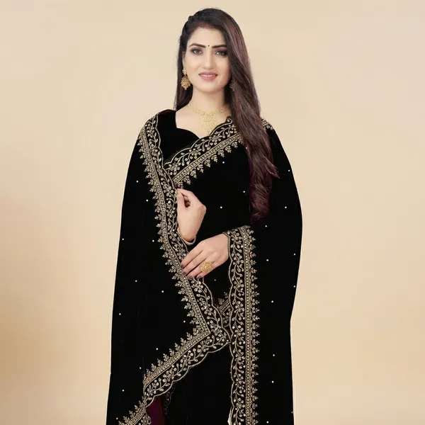 Fashion_Day_Embroidered_Fashion_Georgette_Saree_With_Unstitched_Blouse_(Black)