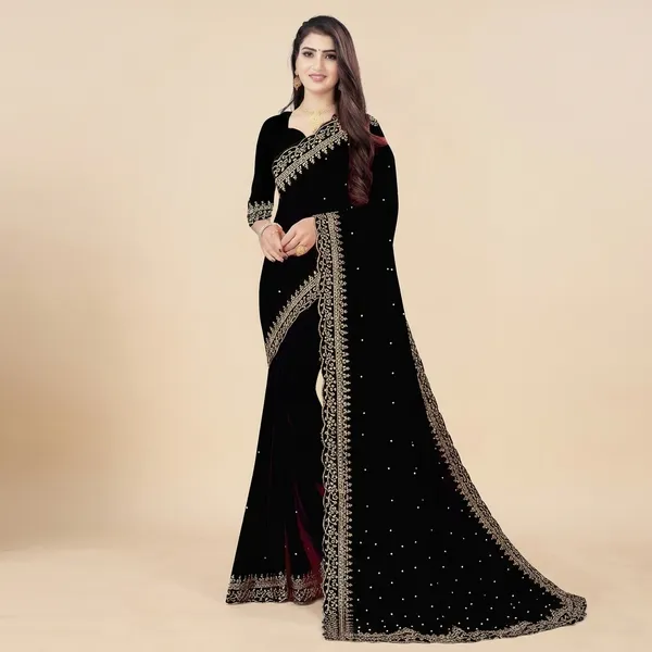 Fashion_Day_Embroidered_Fashion_Georgette_Saree_With_Unstitched_Blouse_(Black)