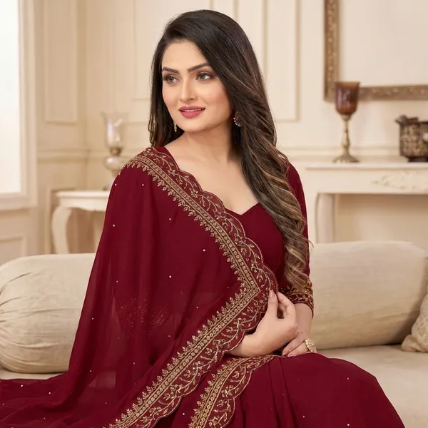 Fashion_Day_Embroidered_Fashion_Georgette_Saree_With_Unstitched_Blouse_(Maroon)