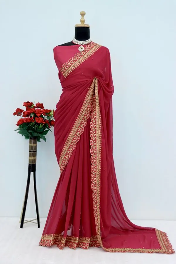 Fashion_Day_Embroidered_Fashion_Georgette_Saree_With_Unstitched_Blouse_(Maroon)