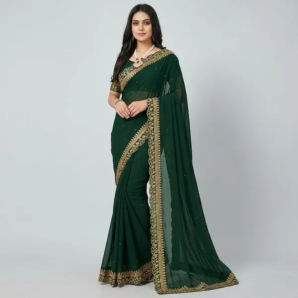 Fashion_Day_Embroidered_Fashion_Georgette_Saree_With_Unstitched_Blouse_(Dark_Green)