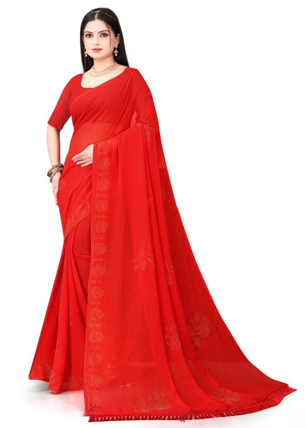 Fashion_Day_Self_Design_Daily_Wear_Georgette_Saree_(Red)