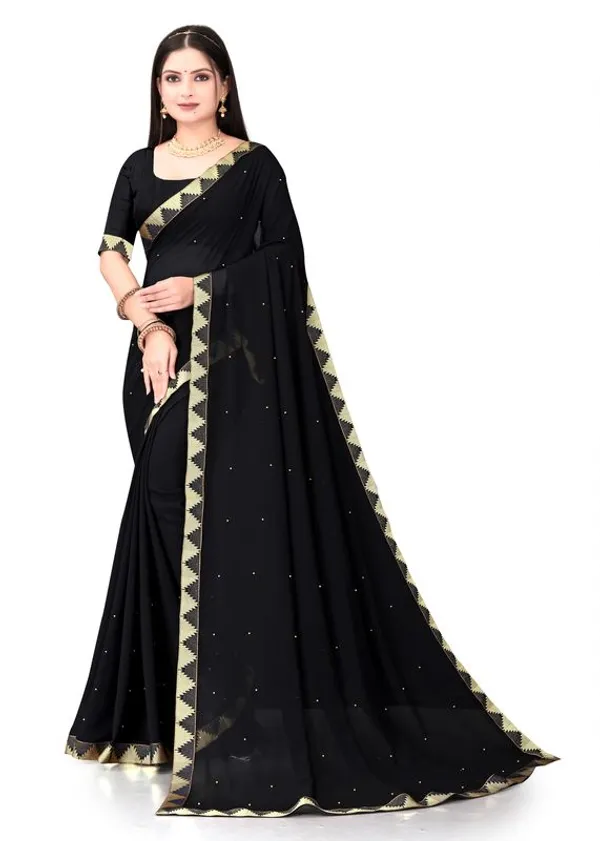 Fashion_Day_Applique_Daily_Wear_Georgette_Saree_(Black)