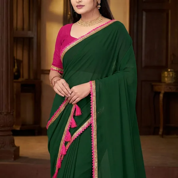 Fashion_Day_Embroidered_Bollywood_Georgette_Saree_(Dark_Green)