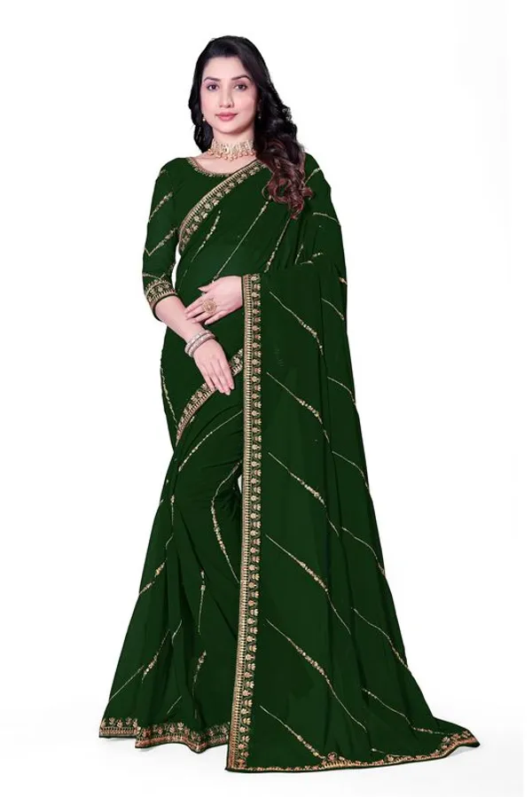 Fashion_Day_Embroidered_Bollywood_Georgette_Saree_(Dark_Green)