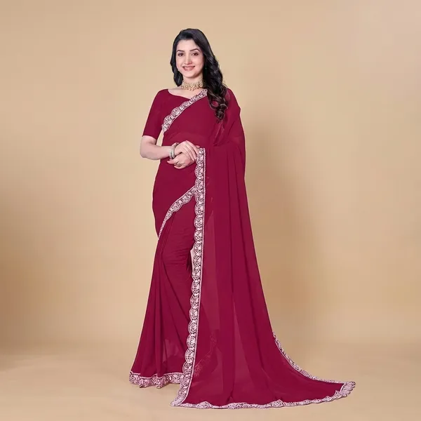 Fashion_Day_Embroidered_Bollywood_Georgette_Saree_(Maroon)