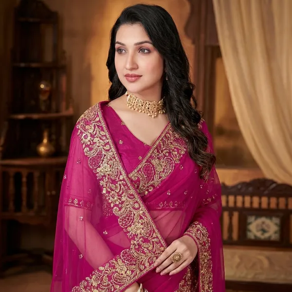 Fashion_Day_Embroidered_Bollywood_Net_Saree_(Pink)