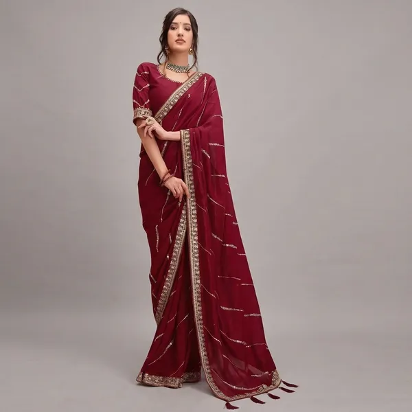 Fashion_Day_Embroidered_Bollywood_Georgette_Saree_(Maroon)
