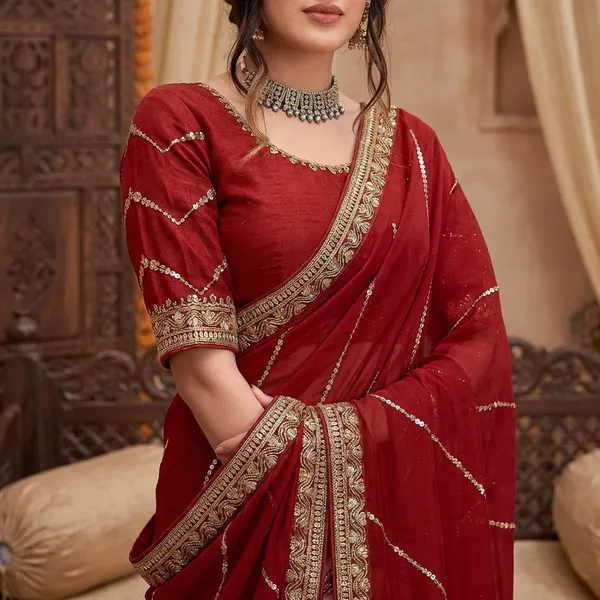 Fashion_Day_Embroidered_Bollywood_Georgette_Saree_(Red)