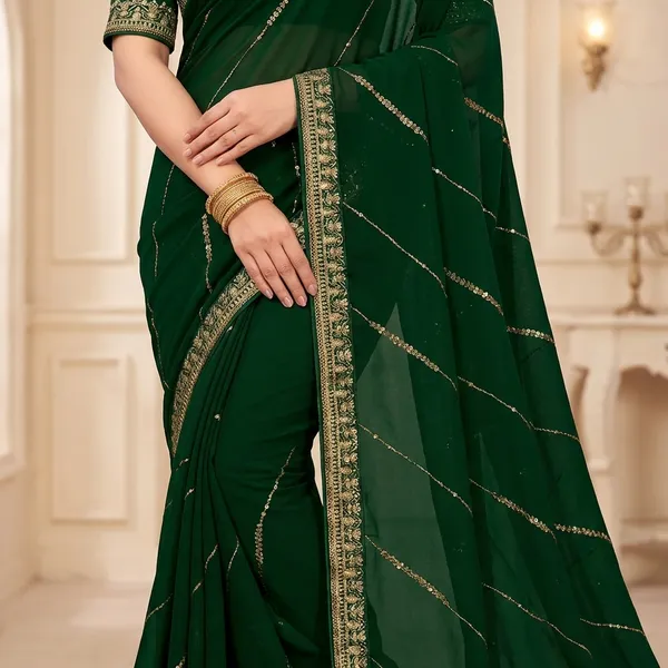 Fashion_Day_Embroidered_Bollywood_Georgette_Saree_(Dark_Green)