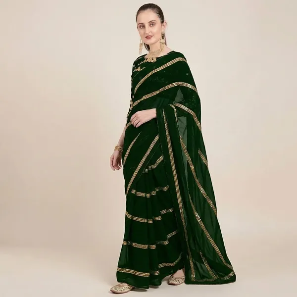 Fashion_Day_Embroidered_Bollywood_Georgette_Saree_(Dark_Green)