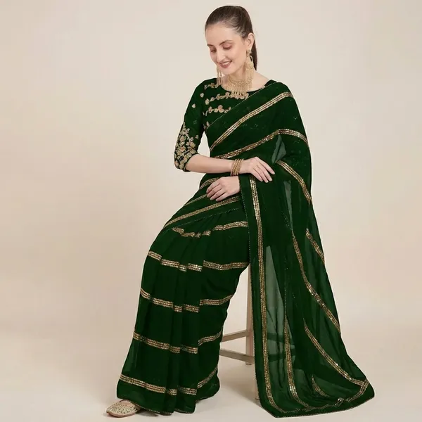 Fashion_Day_Embroidered_Bollywood_Georgette_Saree_(Dark_Green)