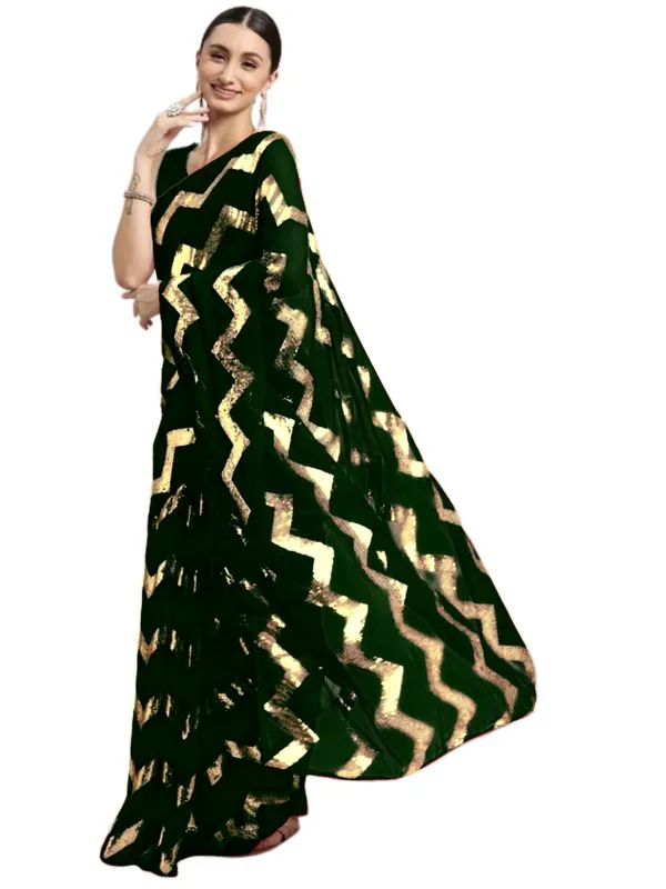 Fashion_Day_Embroidered_Bollywood_Georgette_Saree_(Dark_Green)