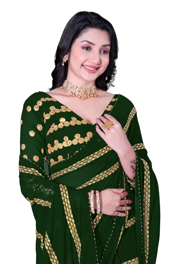 Fashion_Day_Embroidered_Bollywood_Georgette_Saree_(Dark_Green)