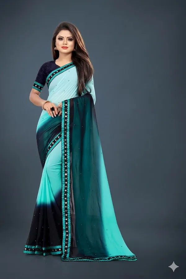 Fashion_Day_Solid/Plain_Bollywood_Georgette_Saree_(Light_Blue)