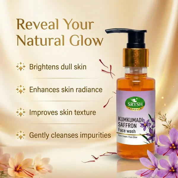 Srysh_Herbals_Kumkumadi_Saffron_Face_Wash