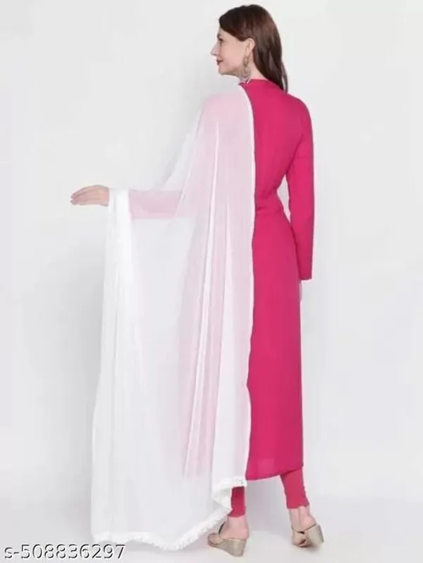 White_Premium_White_Ciffon_Dupatta_For_Women