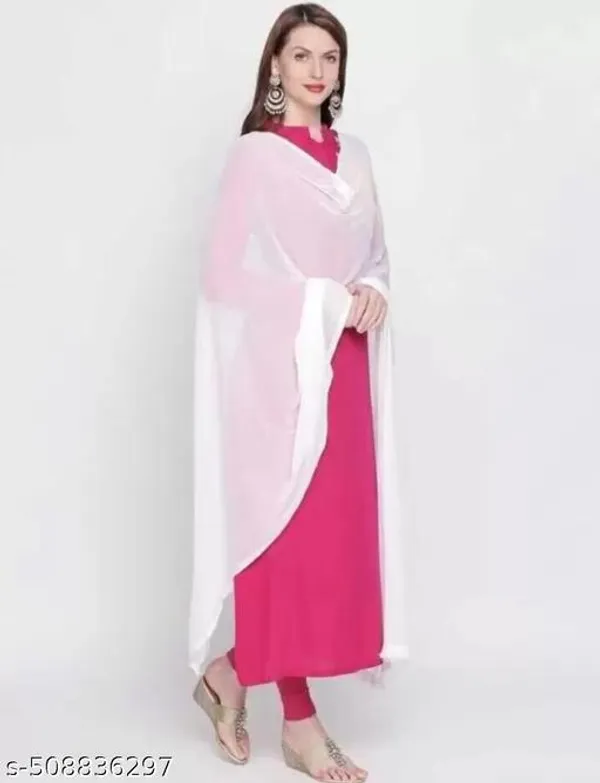White_Premium_White_Ciffon_Dupatta_For_Women