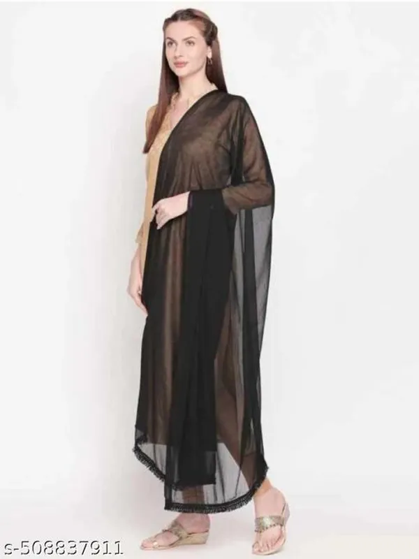 Black_Premium_Black_Ciffon_Dupatta_For_Women