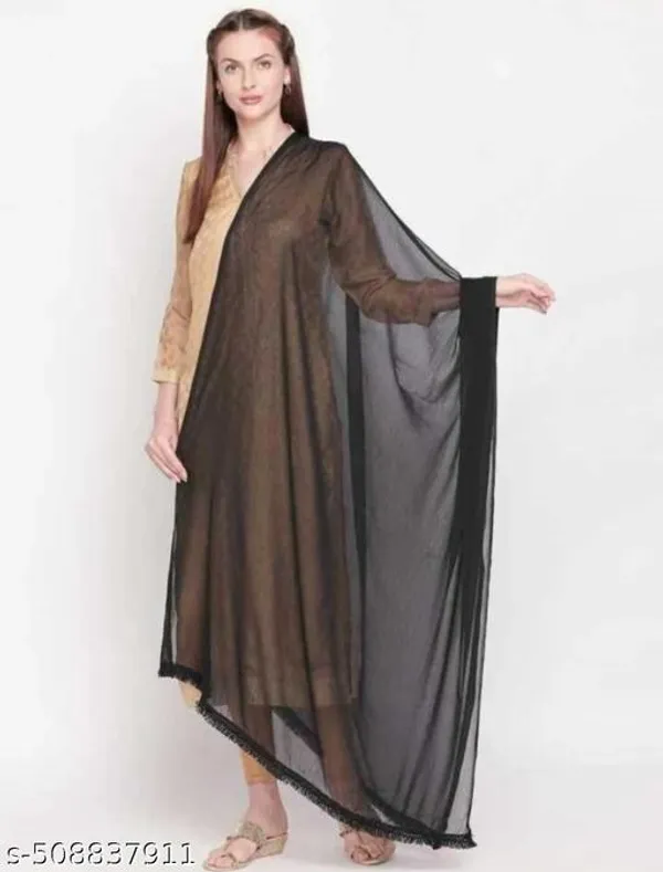 Black_Premium_Black_Ciffon_Dupatta_For_Women