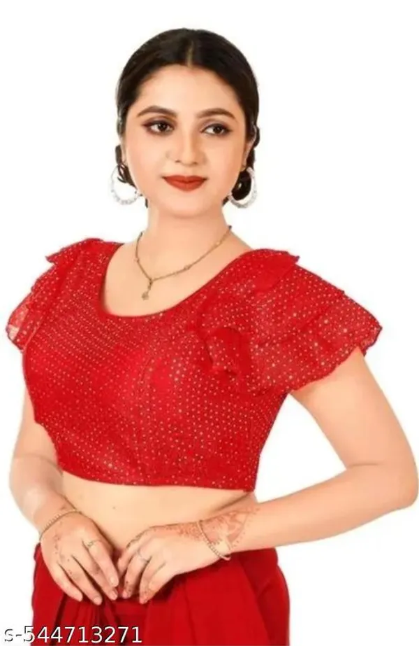 Red_Premium_Readymade_Blouse_For_Women