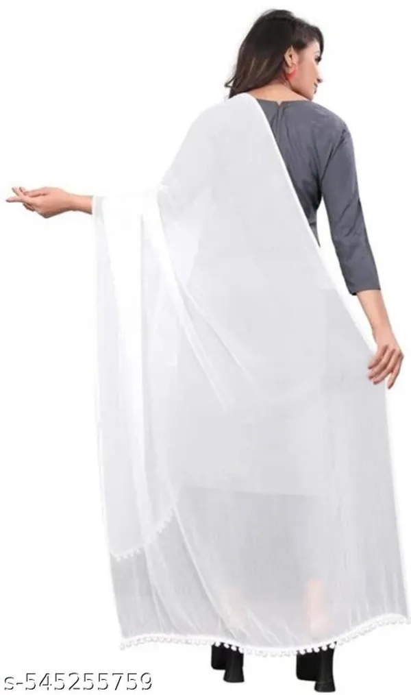 White_And_Black_Premium_Ciffon_Dupatta_Combo_For_Women_Pack_Of_2