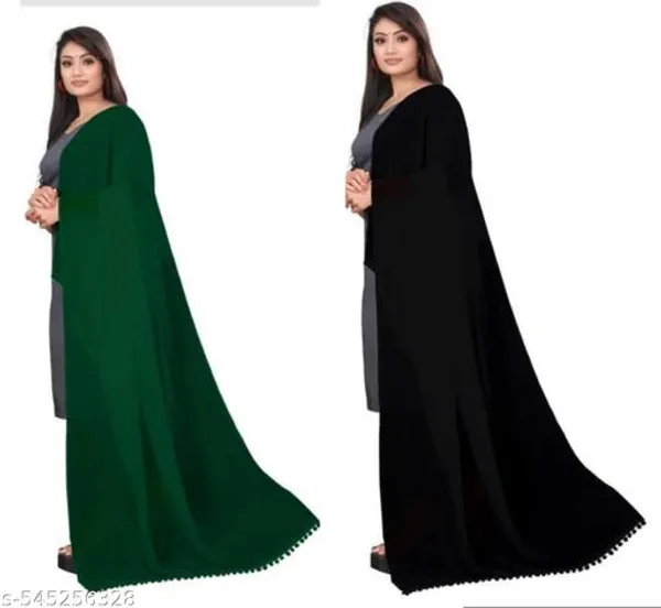 Green_And_Black_Premium_Ciffon_Dupatta_Combo_For_Women_Pack_Of_2
