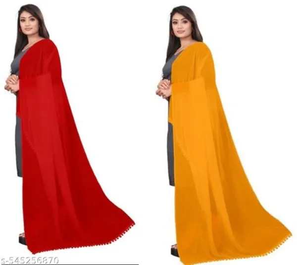 Red_And_Yellow_Premium_Ciffon_Dupatta_Combo_For_Women_Pack_Of_2